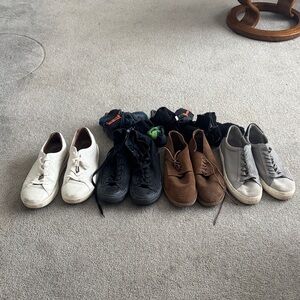 Stylish Men’s Sneakers - White, Black, Brown, Gray